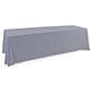 6' or 8' Polyester Table Cloth, Closed Back - Solid Color