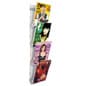 4-Tiered Acrylic Magazine Wall Rack, 8.5"w - Clear