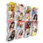 4-Tiered Acrylic Magazine Wall Rack, 8.5"w - Clear