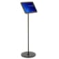 Floor Standing Menu Stand, Snap Open Frame, Tilting Bracket
