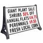 48 x 36 Letter Board Sign, 2 Sided Tip & Roll Frame, w/Letter Set - Black