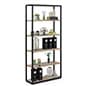 34 x 72 Shelving Unit with Five Tiers, Laminated Particle Board and Steel - Natural