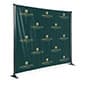 10 x 8 Step & Repeat Backdrop w/ Custom Graphics, Adjustable Frame, Carry Bag - Black