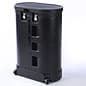 Oval Trade Show Case with Twist Latches & Wheels - Black