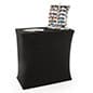 38.5" Tall Portable Counter with Black Stretch Cover and Case