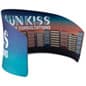 7.5’ Curved Trade Show Display w/ Custom Printed Graphics, Portable