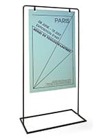 This Minimalist Sign Stand Has a Sleek and Modern Design to Match Any Decor Minimalist sign stand with durable polypropylene substrate