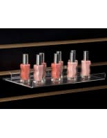 Slatwall Shelving with Lip 10" x 5.5" Clear Slatwall Shelving