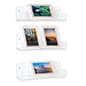 14 x 4 Acrylic Shelves, Wall Mounted, Dual Installation Options, Set of 3 - Clear