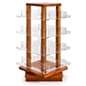 Rotating Literature Display, Countertop, Acrylic and Wood, 16 Shelves - Oak
