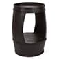 30 Inch Tall Wooden Barrel Dump Bin, Center Window – Natural or Brown