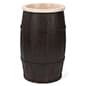 30 Inch Tall Wooden Barrel Dump Bin, Food Safe Removable Liner – Natural or Brown