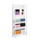39"w Gondola Shelving Unit w/ Pegboard, Adjustable Shelves, Floor Standing - White
