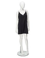 Abstract Female Mannequin with Removable Arms and Torso for Easy Clothing Changes Abstract female mannequin with clear tempered glass base
