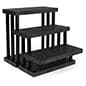 36"w Garden Center Shelving Display, Grid Top, Weatherproof, 3-Tiers - Black