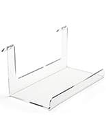 1/8" Thick Transparent Acrylic Gridwall Display Shelf Acrylic gridwall display shelf with raised lip
