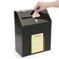 Recycled Acrylic Ballot Box with Lock & 1 Pocket, Wall or Tabletop – Black
