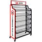39.5" Wire Racks w/ (3) Pre-Printed Panels, 4 Locking Caster Wheels - Curbside Pickup