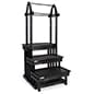 36"w Garden Center Shelving Display, WaterBed™ Trays, Plant Hanger, 3-Tiers - Black