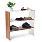 36"h Shelving Display w/ 3 Tiers, Recycled Acrylic, Eco-Friendly - Walnut