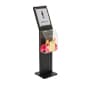 Acrylic Ballot Box w/ 8.5 x 11 Sign Holder, Pocket, Floor Standing Black & Clear