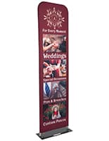 24” Fabric Banner Stand Offers Conservative Floor Space Design with Towering Height Aluminum 24” Fabric Banner Stand