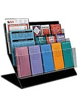 Acrylic Literature Rack 15 Pocket Step acrylic literature rack