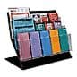 3-Tiered Literature Rack, 4"/8.5"w, Tabletop, 9-15 Pockets - Black