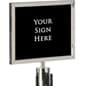 QueuePole.Economy 14 x 11 Stanchion Sign Frame, Slide-in Design, Landscape - Silver