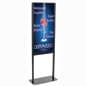 19" x 32" Floor Standing Poster Holder, Height Adjustable, Double-Sided - Black