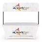 6' Folding Table w/ Custom Header & Fitted Stretch Tablecloth - Front Only Printing