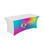 Stretch Table Cover w/ Open Back Design, Full or Front Printing - Custom Graphics
