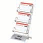 3-Pocket Acrylic Card Display for Tabletop, Custom Logo - Silver