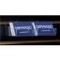 2-Pocket Acrylic Business Card Holder for Slatwall, Open Pockets - Clear