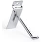 4" Metal Slatwall Peg Hook, 30° Angled Tip, Set of 25 - Chrome