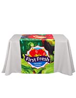 Fully Customizable Custom Table Runners with Dye Sublimation Printing Custom table runners with dye sublimation printing for events and trade shows