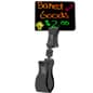 4-1/8" Clip-On Deli Tags for Wet Erase, Rectangular, 4.5-In Clip, Set of 100 - Black