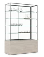 48” w Retail Glass Display Cabinet w/ 4 Shelves - Concrete Groovz Retail glass display cabinet with tempered glass