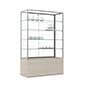 48” w Retail Glass Display Cabinet w/ 4 Shelves - Concrete Groovz