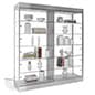 72" Glass Display Case w/ LED Lights, Wheels, Locking Sliding Door