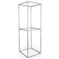8' Tall Square Trade Show Tower Display, Portable - Silver