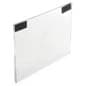 11 x 8.5 Sign Holder with Hook and Loop Fasteners for Display Boards - Clear