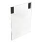 8.5 x 11 Sign Holder with Hook and Loop Fasteners for Display Boards - Clear