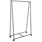 Metal Pipeline Teepee Clothes Rack with Wheels - Black