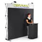 7' Pop Up Display w/ Custom Header, Halogen Lights & Portable Counter - Black