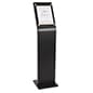 Deluxe Floor Standing Sign Holder, Acrylic Faceplate - Black