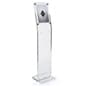 Floor Standing Menu Stand, Acrylic Faceplate, Angled Display - Clear
