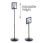 Floor Standing Sign Holder, Double-Sided, Adjustable Height