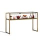 59"w Tempered Glass Display Case, LED Light Strip, Locking Door