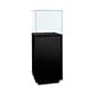 20" Airtight Pedestal Display Case with Locking Lift-Off Top, Ships Assembled - Black